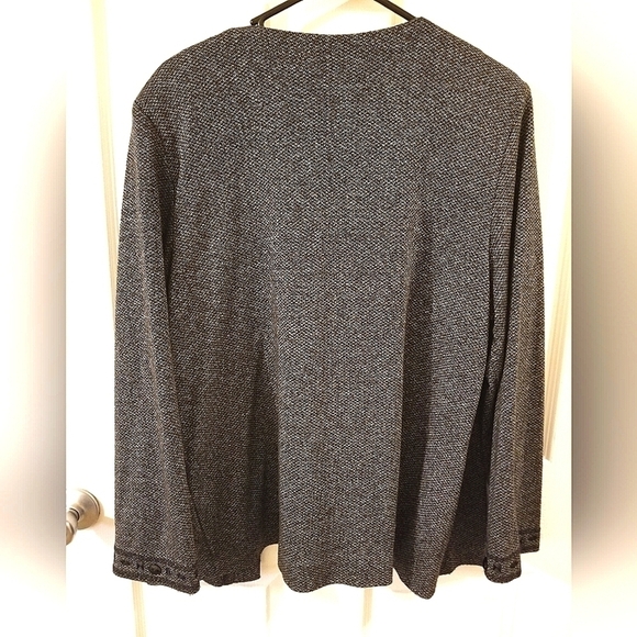 Alfred Dunner Vintage Black Rhinestone Jacket - Picture 3 of 4